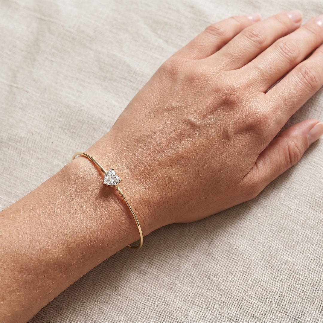 Lab Grown Diamond Solitaire Bangle