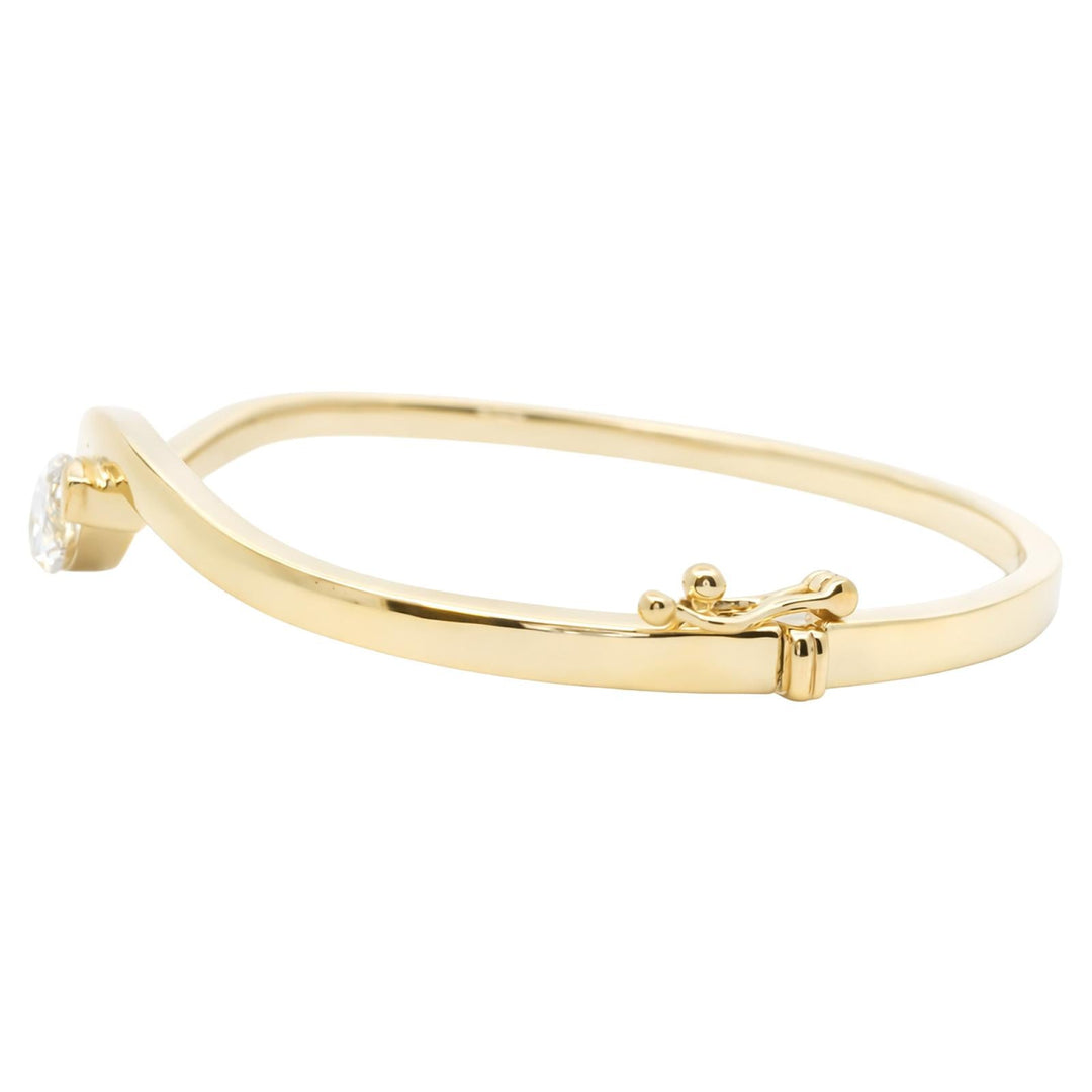Marquise Diamond Wave Bangle