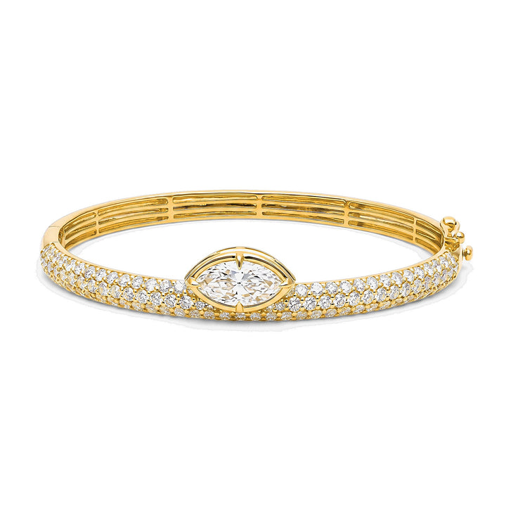 East-West Marquise Pavé Bangle