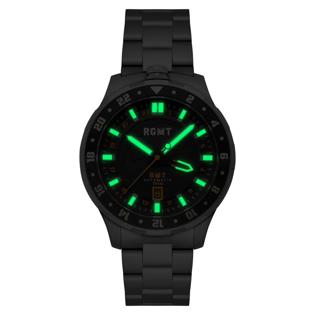 GLOBEMASTER GMT AUTOMATIC Black / Stainless Steel | Black Dial