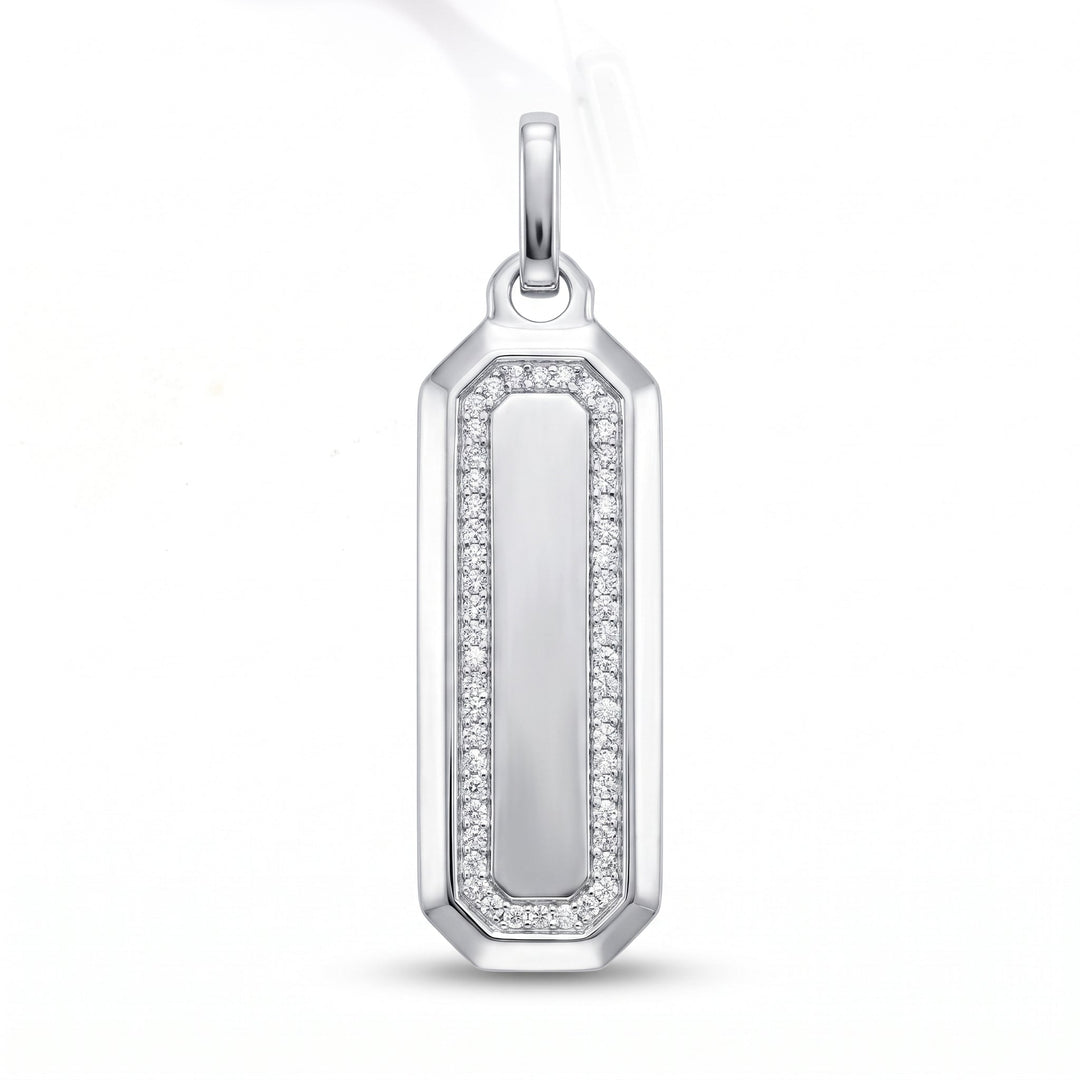 Lab Grown Diamond Octagon Tag Pendant