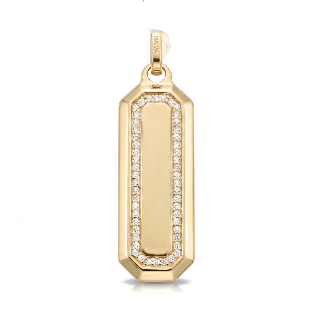 Lab Grown Diamond Octagon Tag Pendant