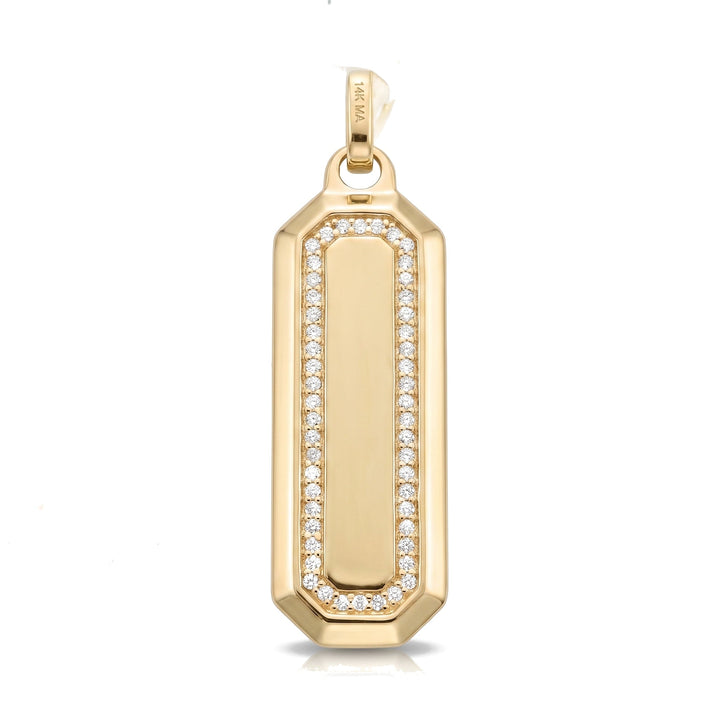 Lab Grown Diamond Octagon Tag Pendant