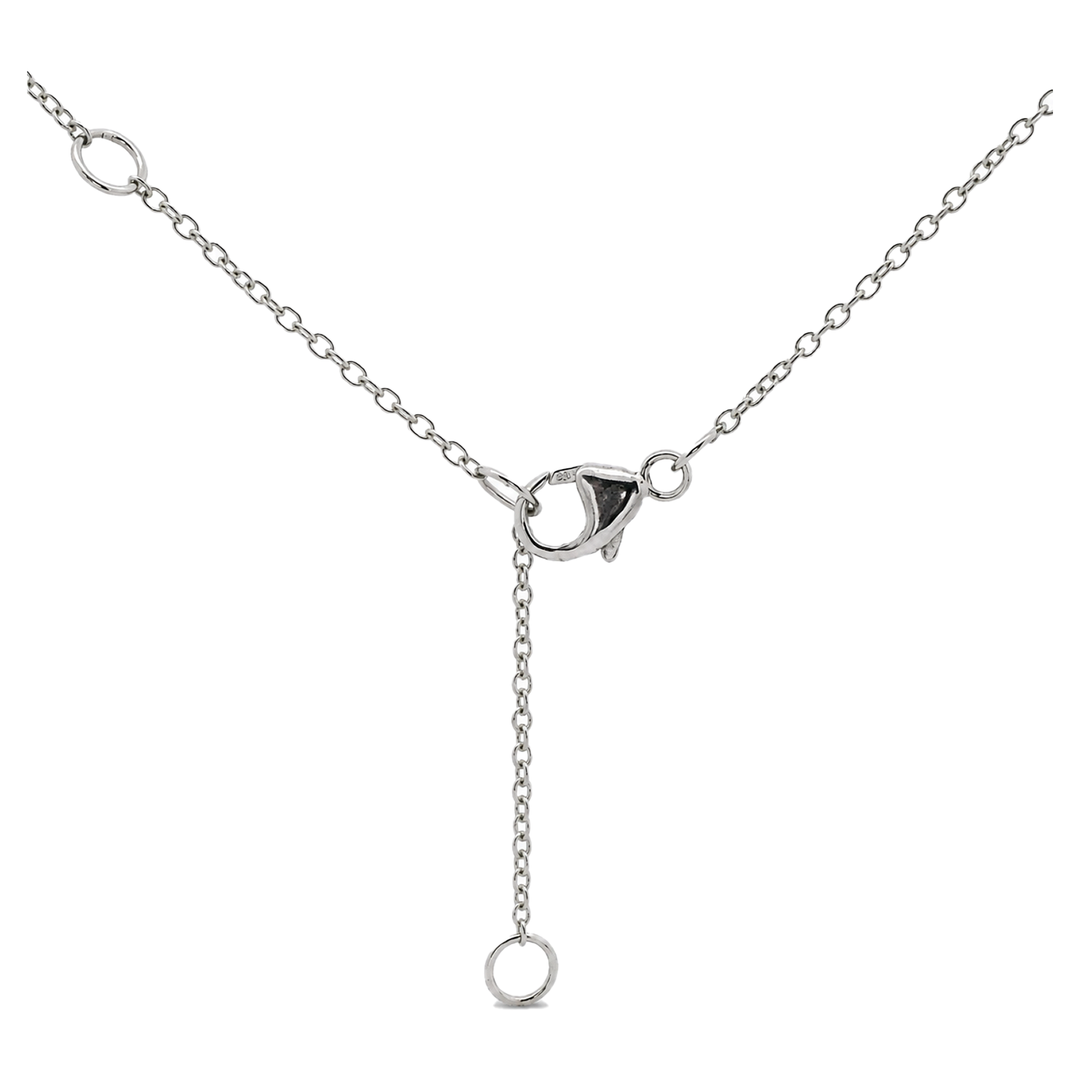 Pear & Round Diamond Drop Necklace