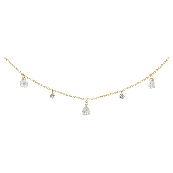 Celestia Floating Pear Necklace