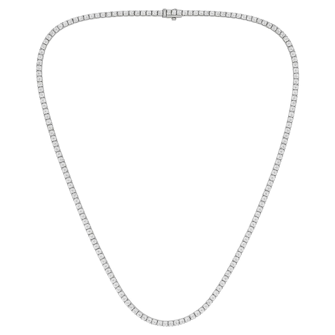 Classic Round Diamond Tennis Necklace