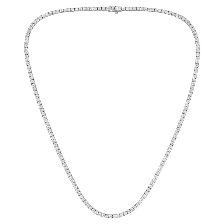 Classic Round Diamond Tennis Necklace