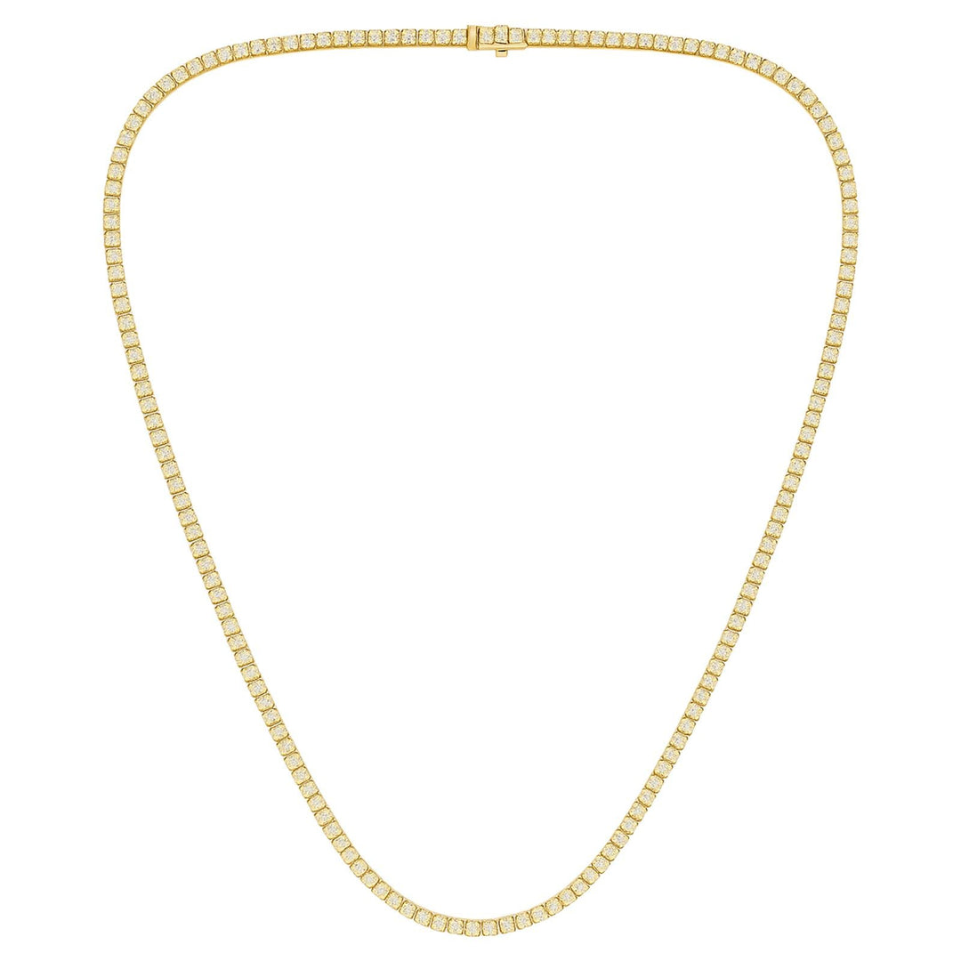 Classic Round Diamond Tennis Necklace