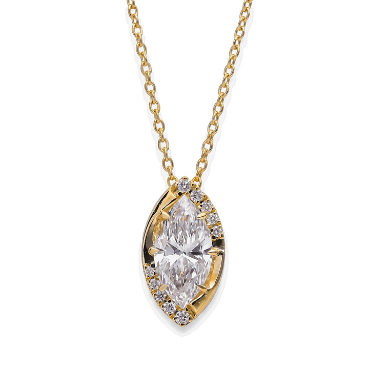 Marquise Diamond Frame Pendant
