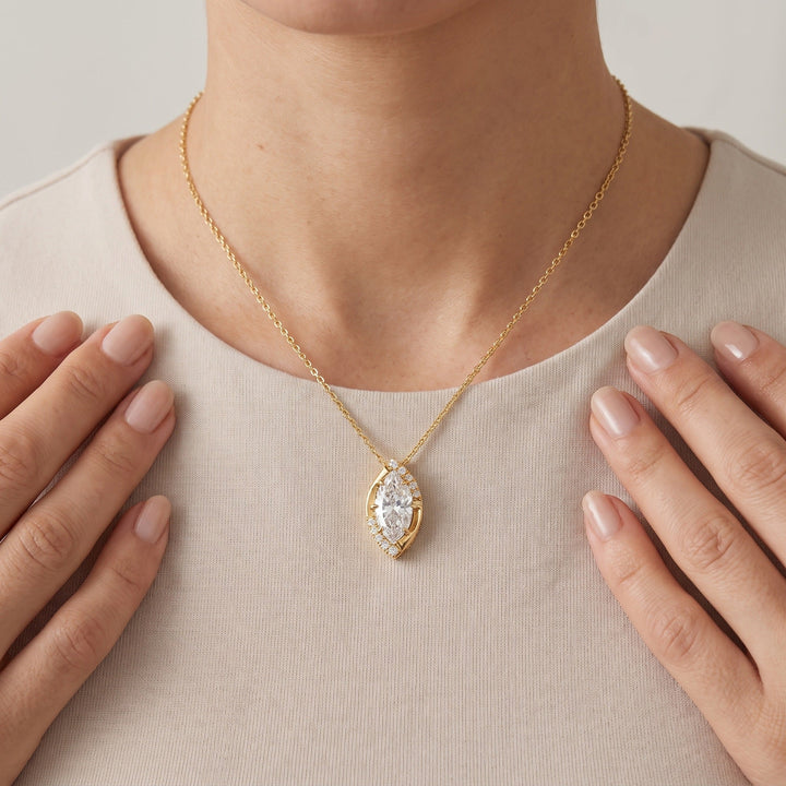 Marquise Diamond Frame Pendant