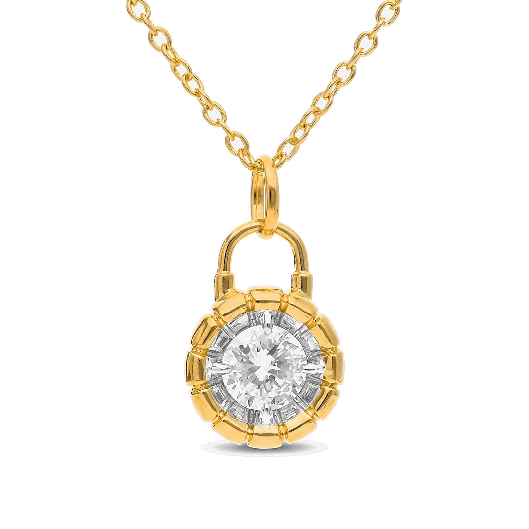 Diamond Padlock Pendant