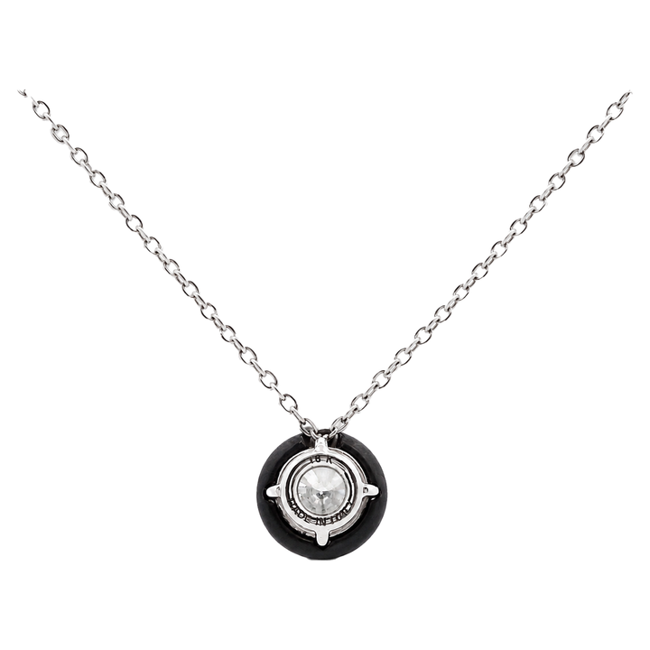 White Gold Eclipse Solitaire Necklace