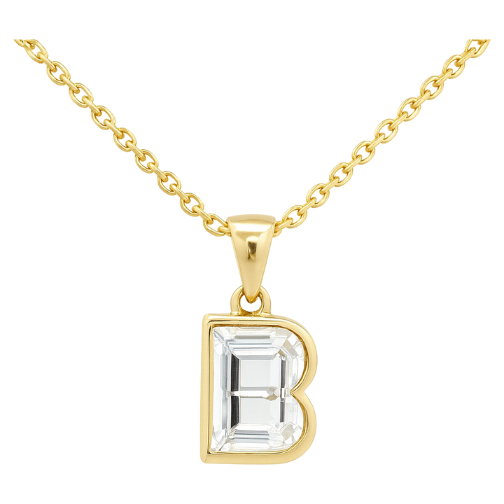 Diamond Letter Initial Necklace