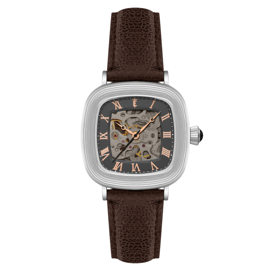 Heritage Chester Skeleton Automatic Grey / Genuine Leather | Grey Dial