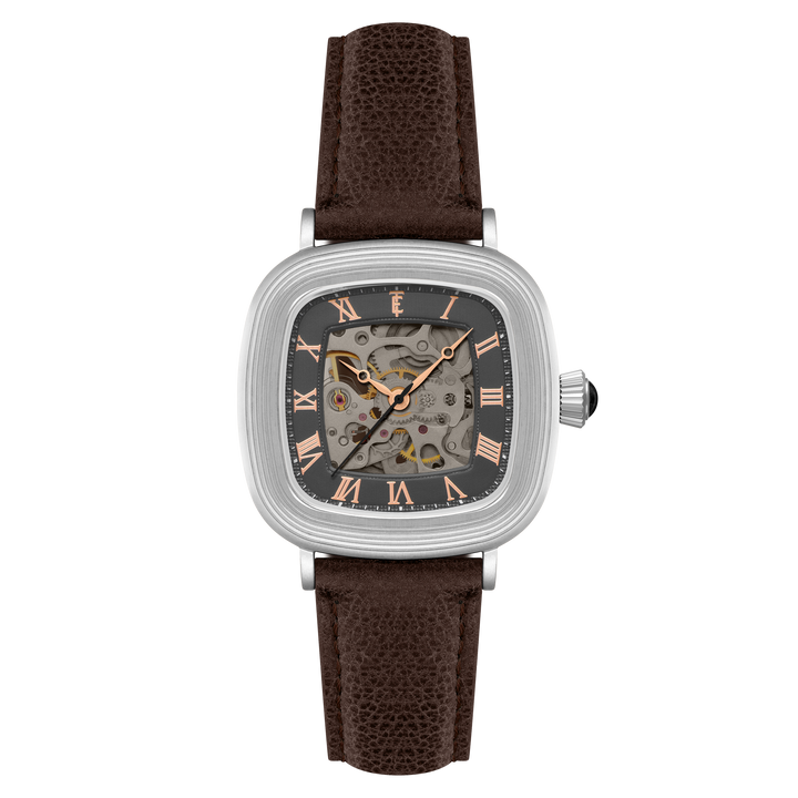 Heritage Chester Skeleton Automatic Grey / Genuine Leather | Grey Dial