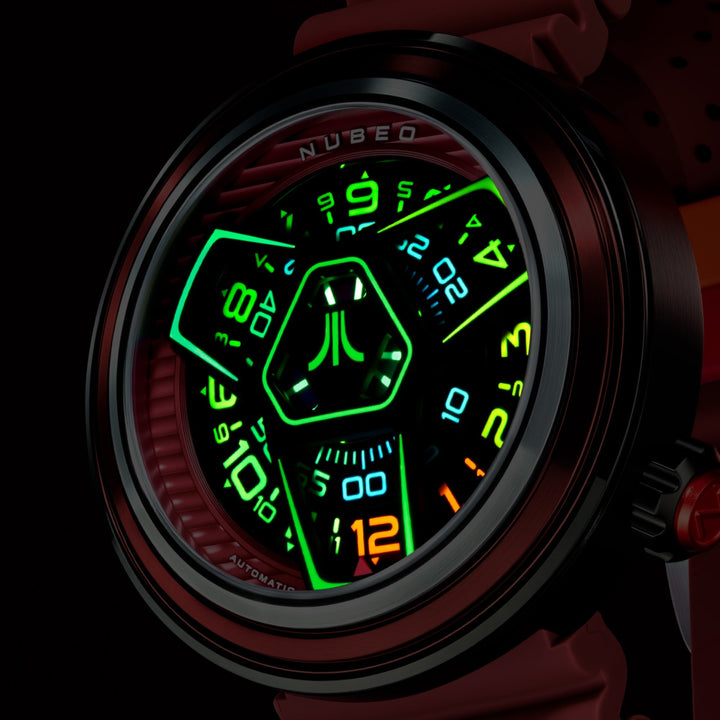 Ventana Automatic Atari Retro Gamer Limited Edition Red / Rubber Strap | Red Dia