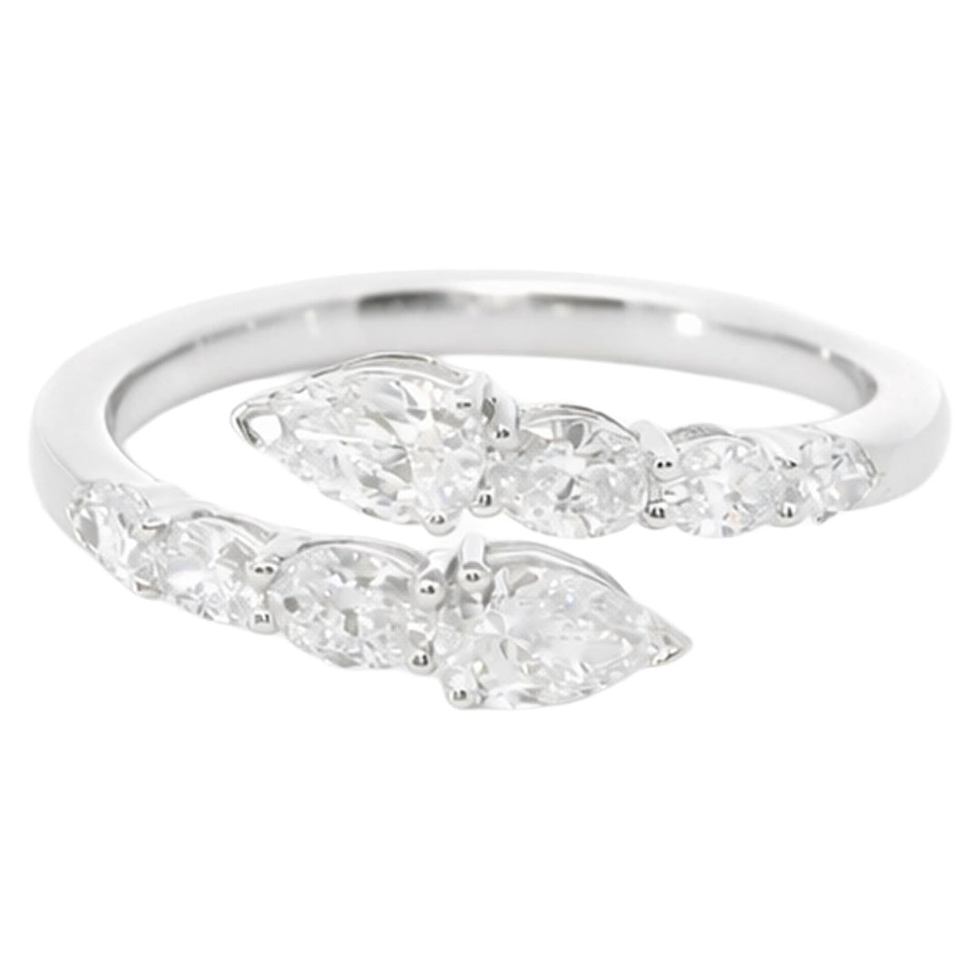 Marquise & Round Diamond Open Ring
