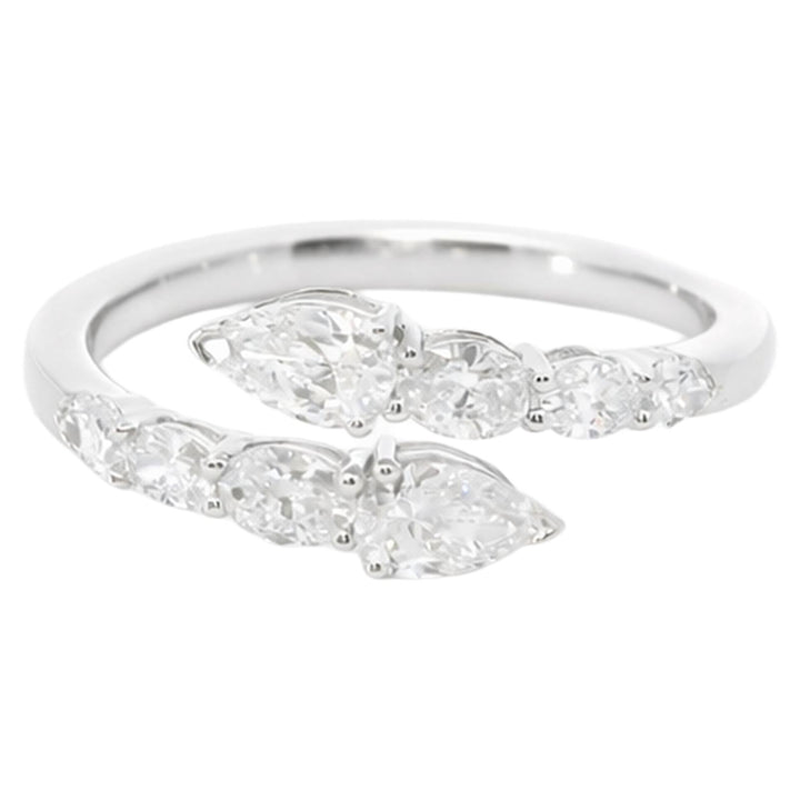 Marquise & Round Diamond Open Ring