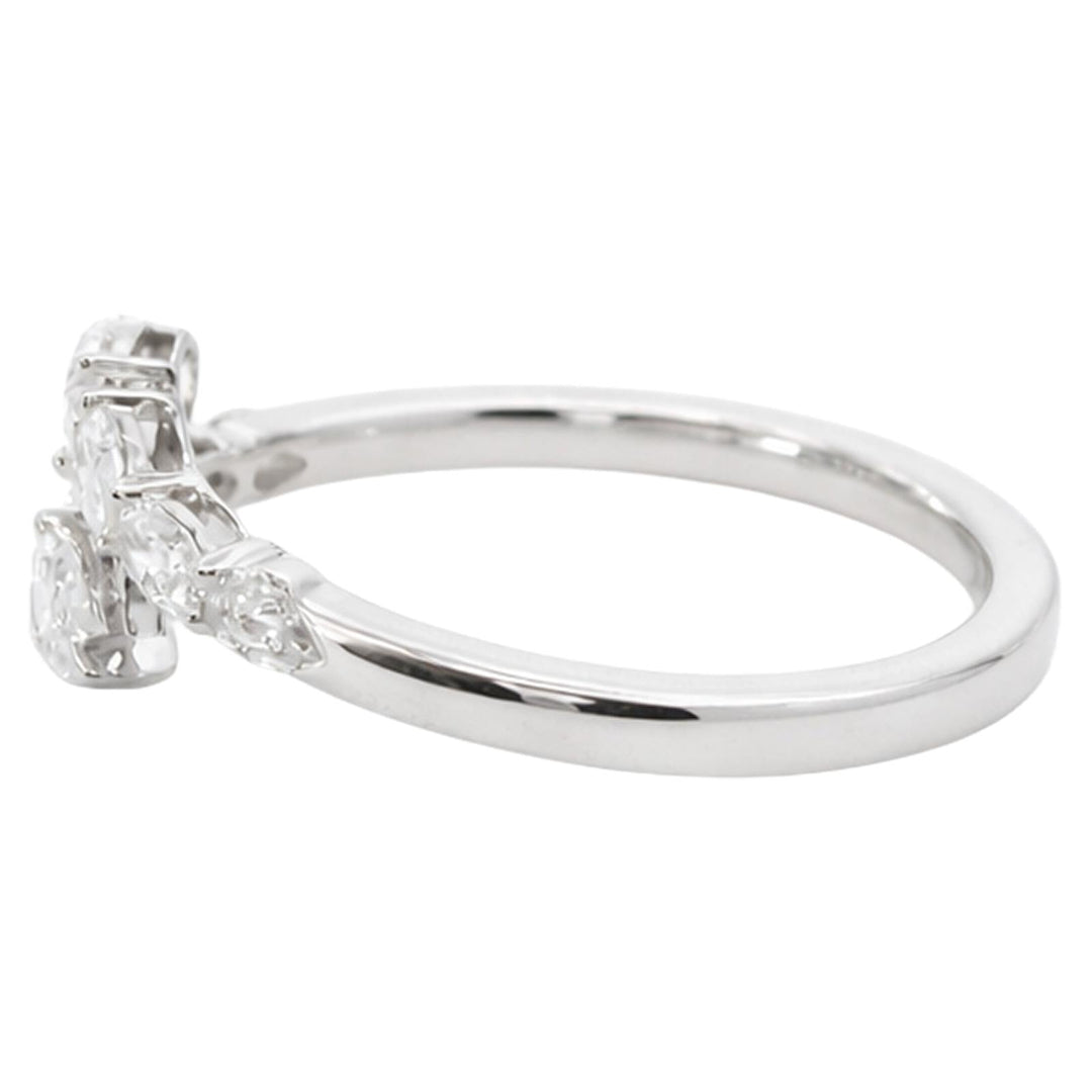 Marquise & Round Diamond Open Ring