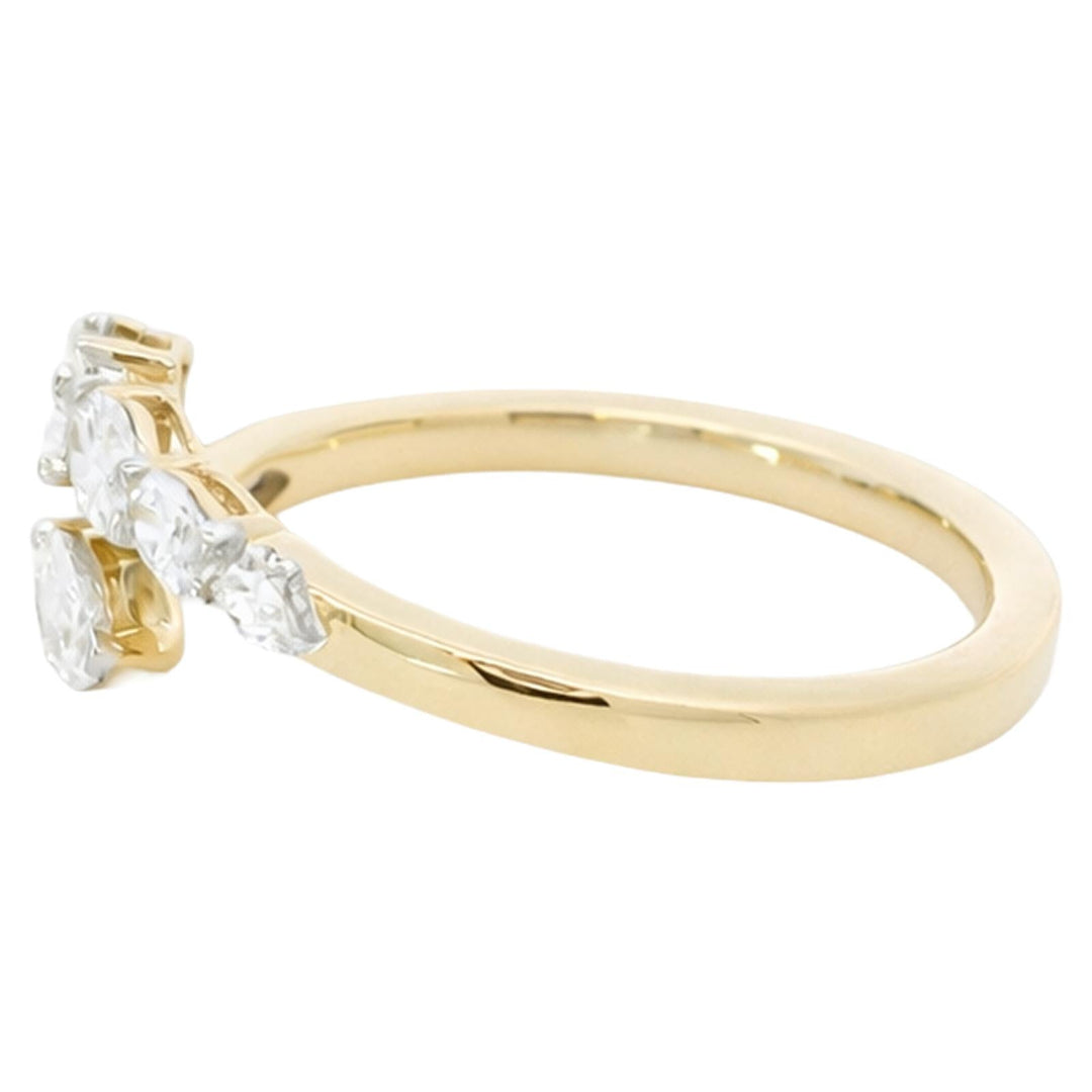 Marquise & Round Diamond Open Ring
