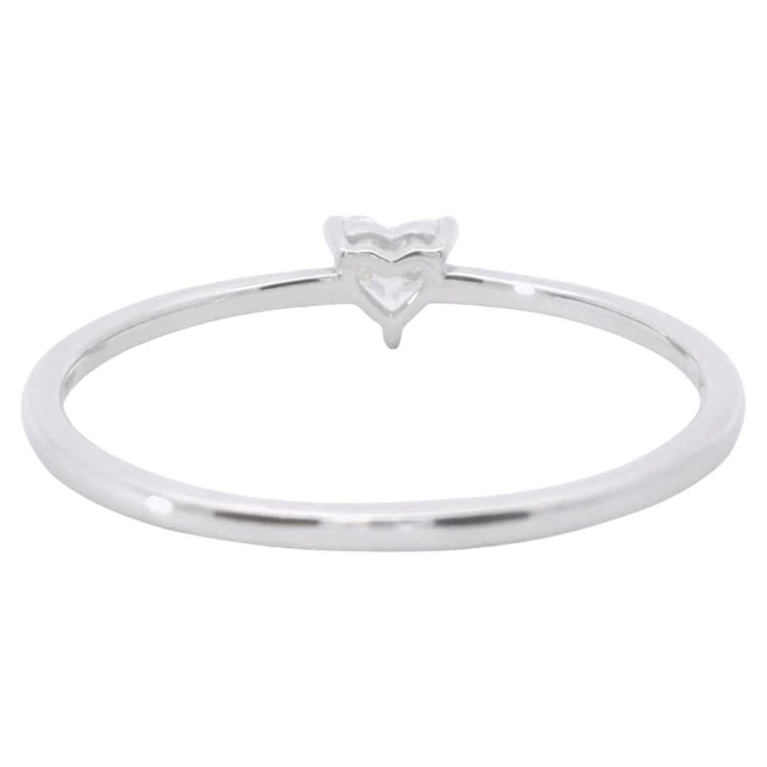 Dainty Heart Diamond Ring