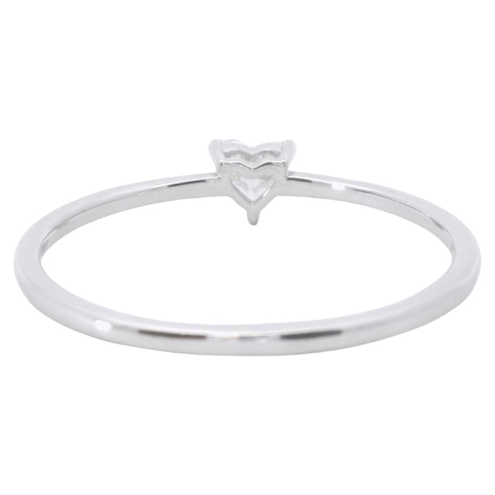Dainty Heart Diamond Ring