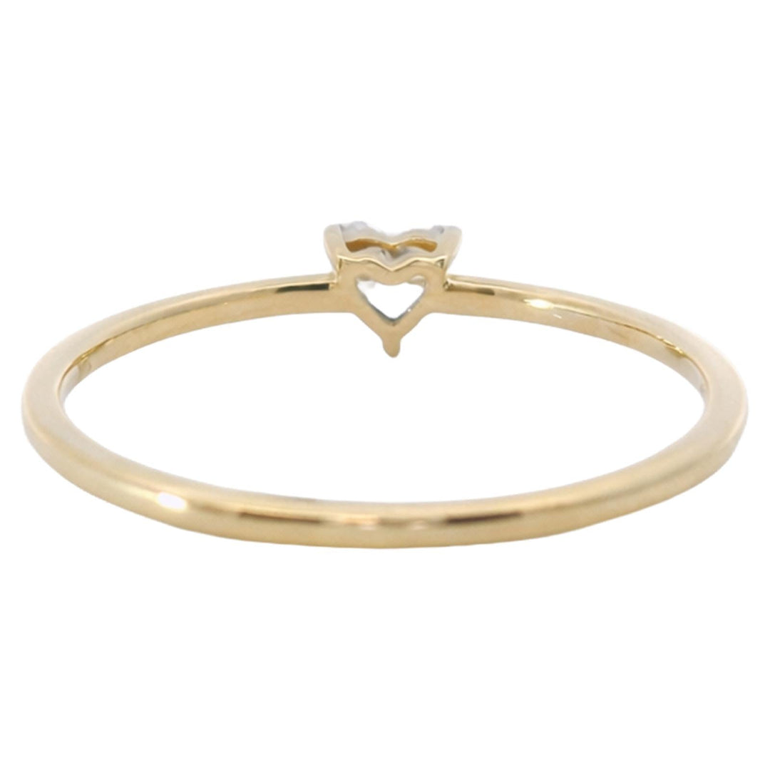 Dainty Heart Diamond Ring