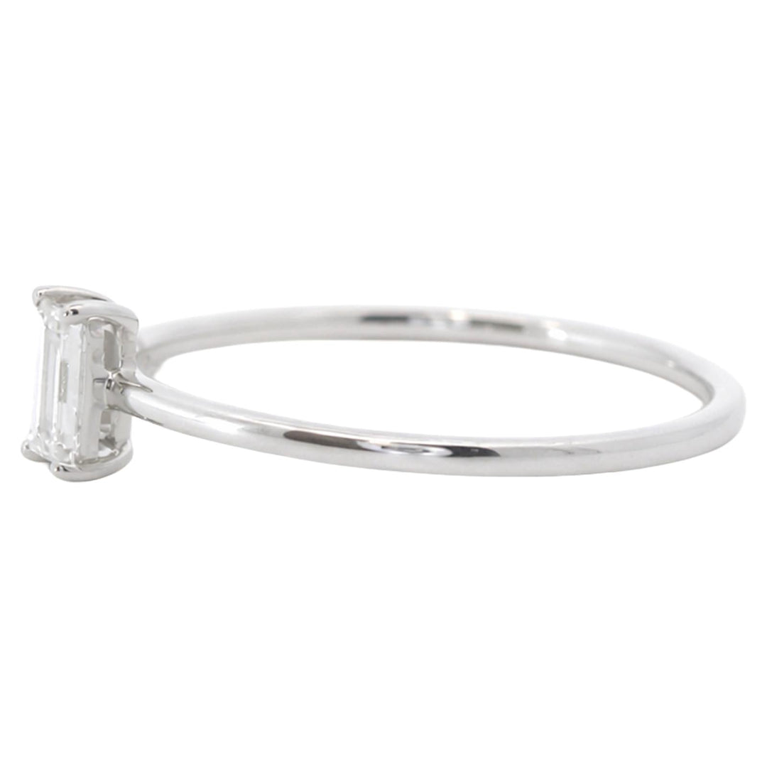 Prong-Set Baguette Diamond Solitaire Ring