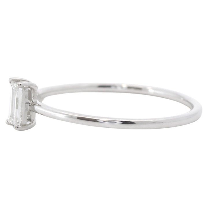 Prong-Set Baguette Diamond Solitaire Ring