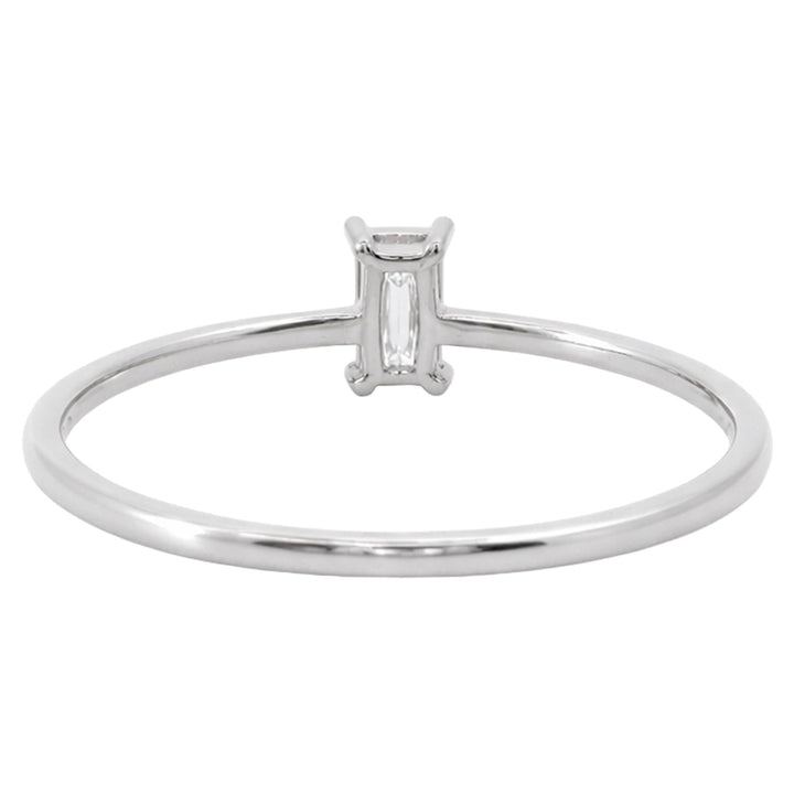 Prong-Set Baguette Diamond Solitaire Ring