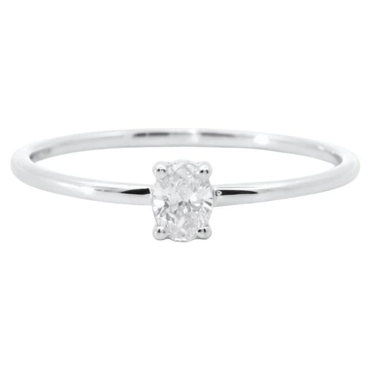 Dainty Oval Diamond Ring