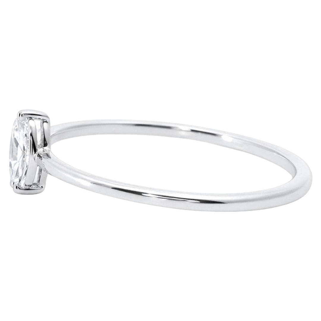 Dainty Oval Diamond Ring