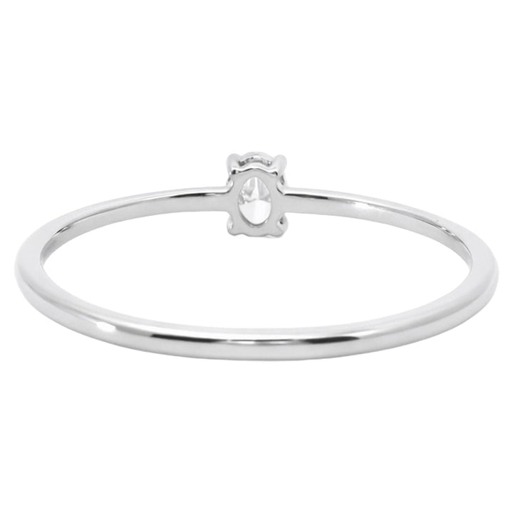 Dainty Oval Diamond Ring