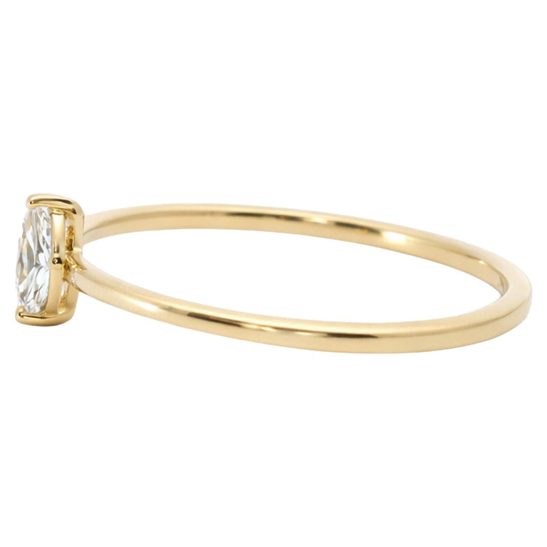 Dainty Oval Diamond Ring