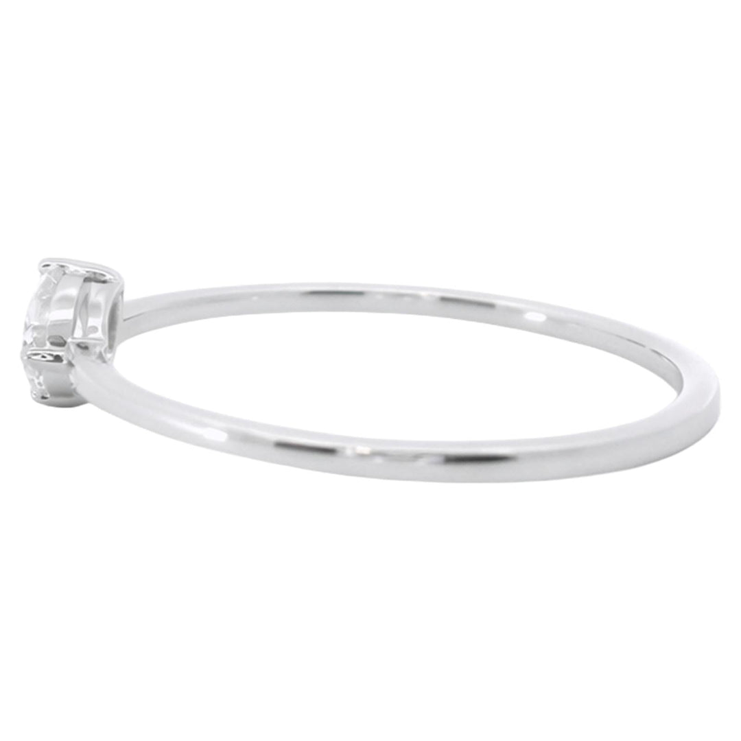 Sideways Pear Diamond Solitaire Ring