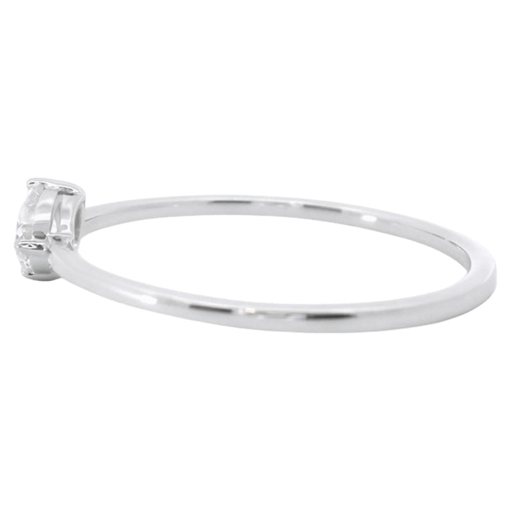 Sideways Pear Diamond Solitaire Ring