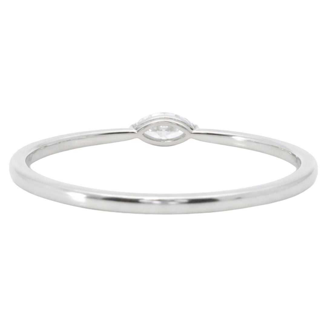 Sideways Marquise Diamond Solitaire Ring