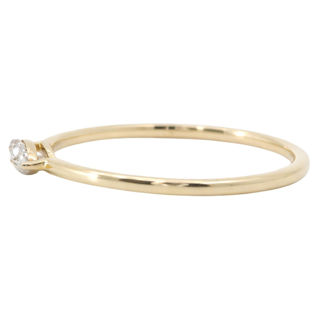 Sideways Marquise Diamond Solitaire Ring