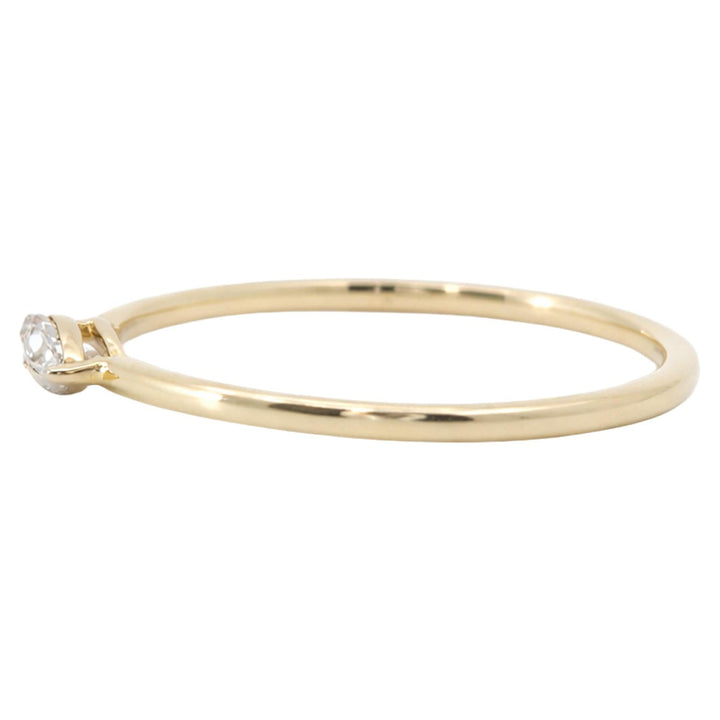 Sideways Marquise Diamond Solitaire Ring
