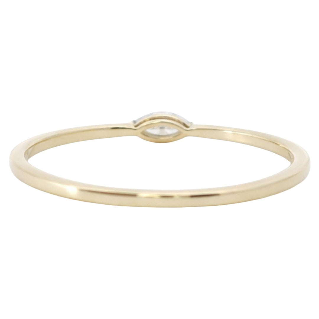 Sideways Marquise Diamond Solitaire Ring
