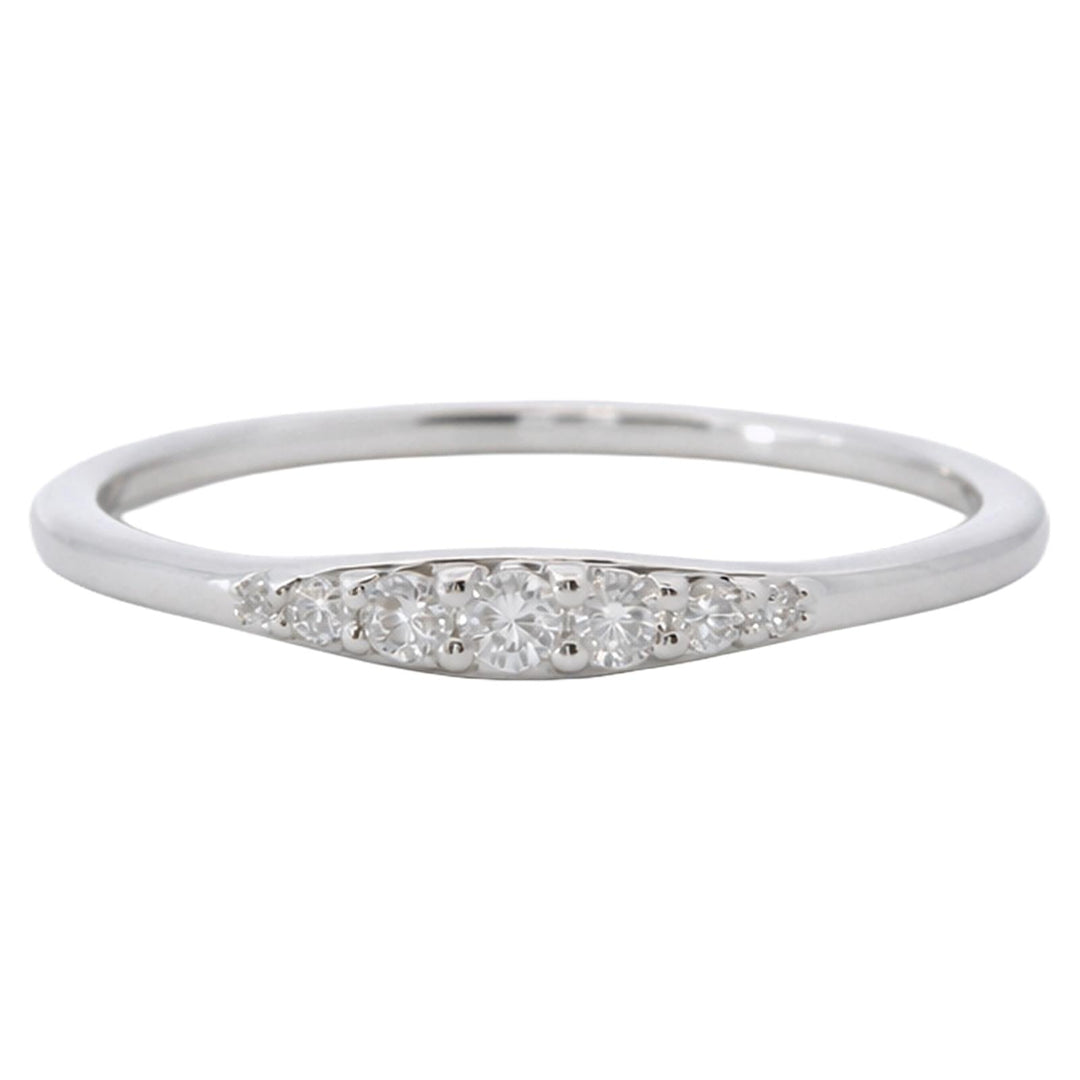 Curved Pavé Diamond Band