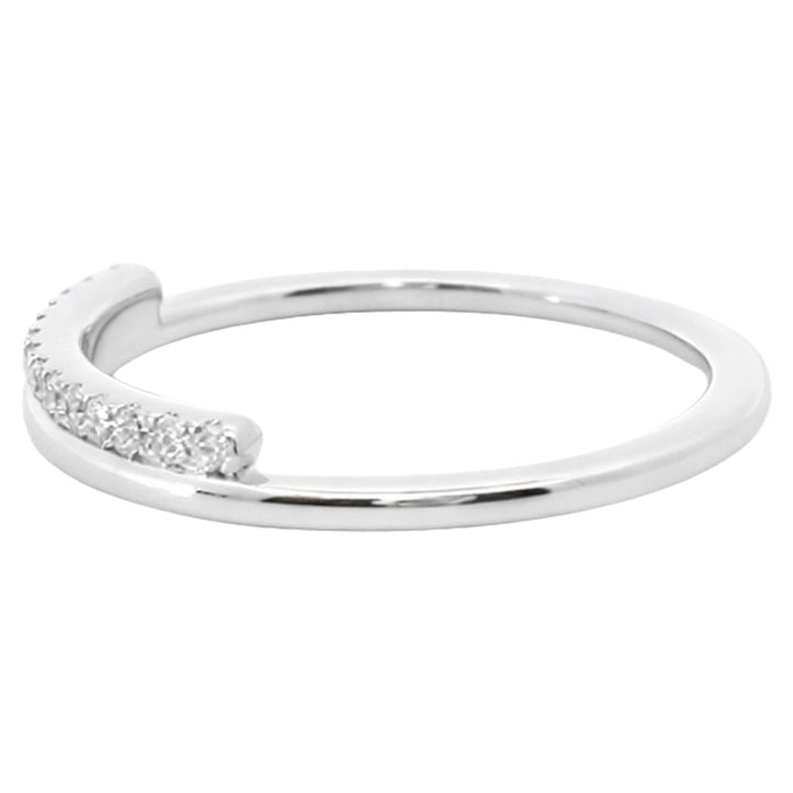 Pavé Diamond Curved Half Eternity Band