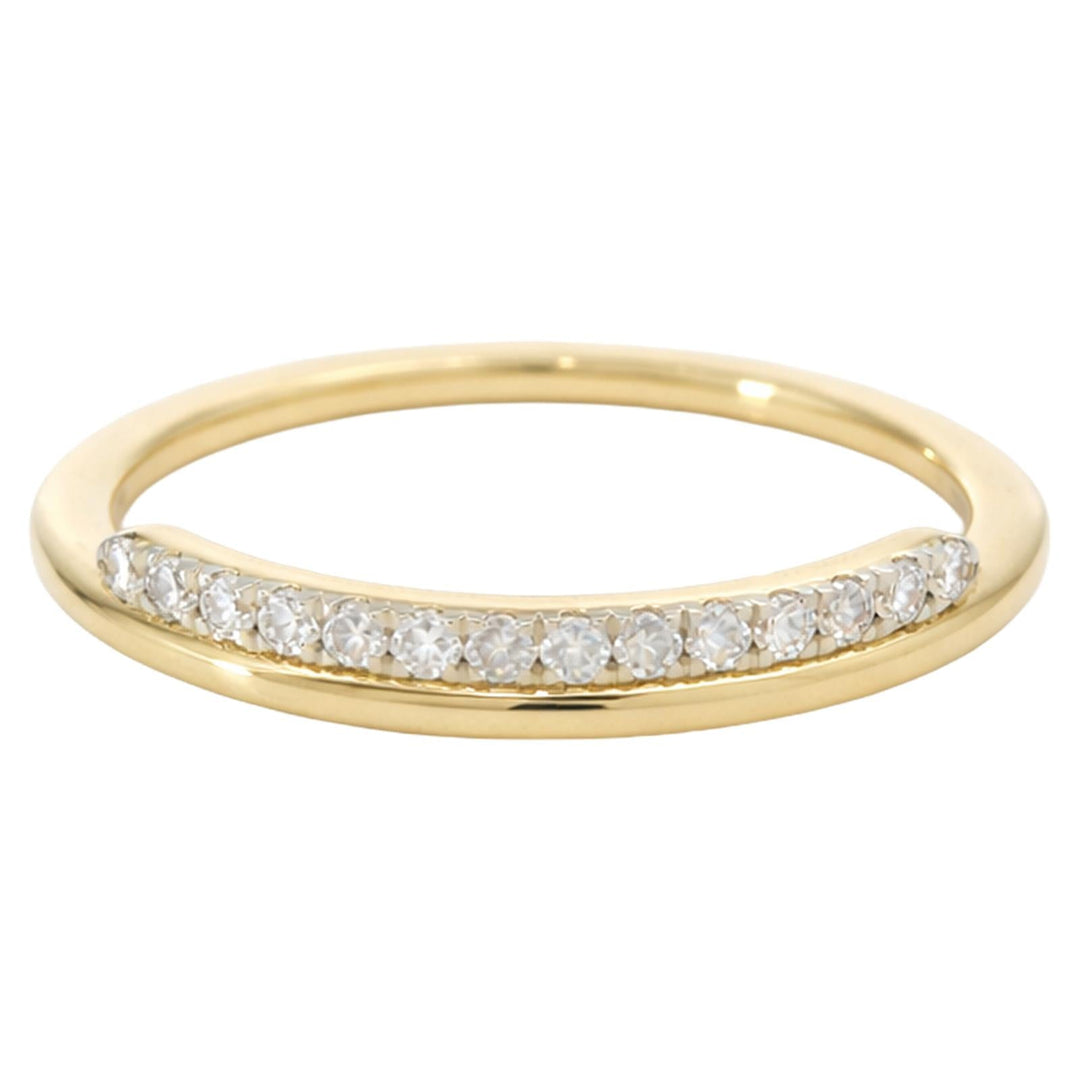 Pavé Diamond Curved Half Eternity Band