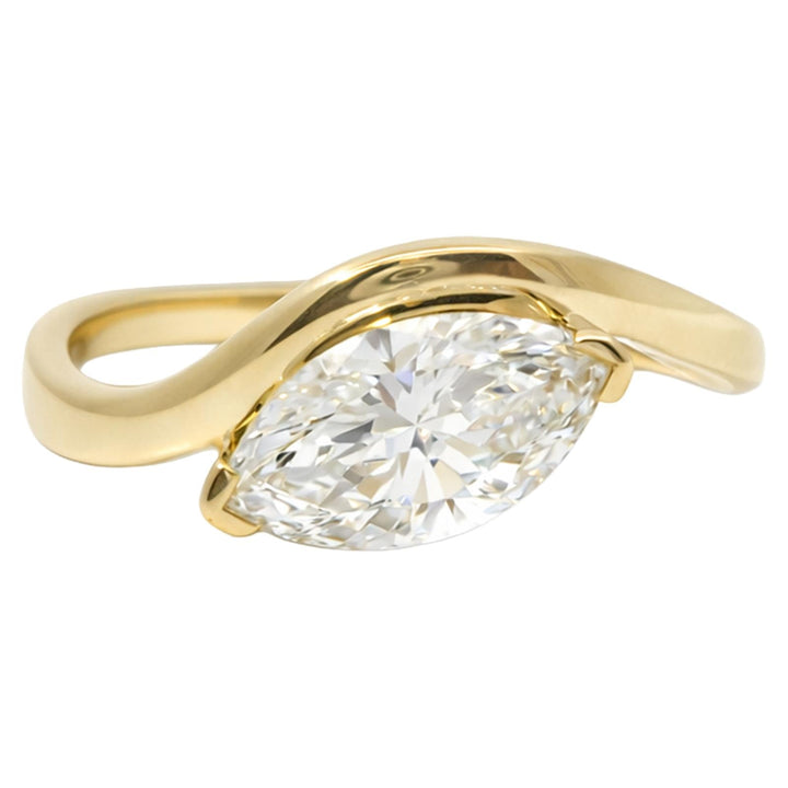Marquise Diamond Wave Ring