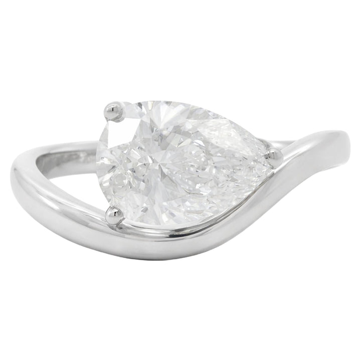 Pear Diamond Wave Ring