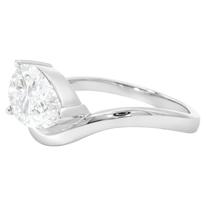 Pear Diamond Wave Ring