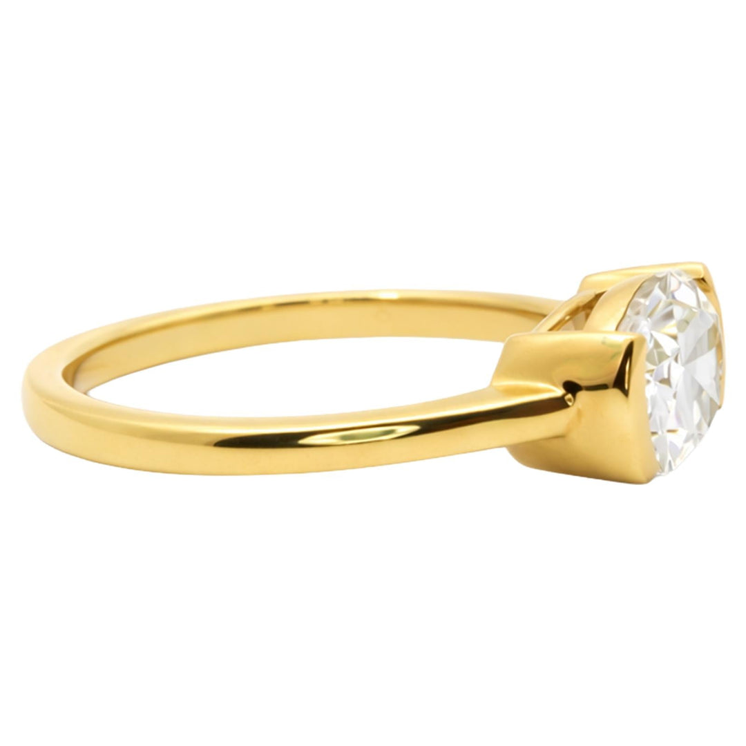 Oval Diamond Solitaire Ring