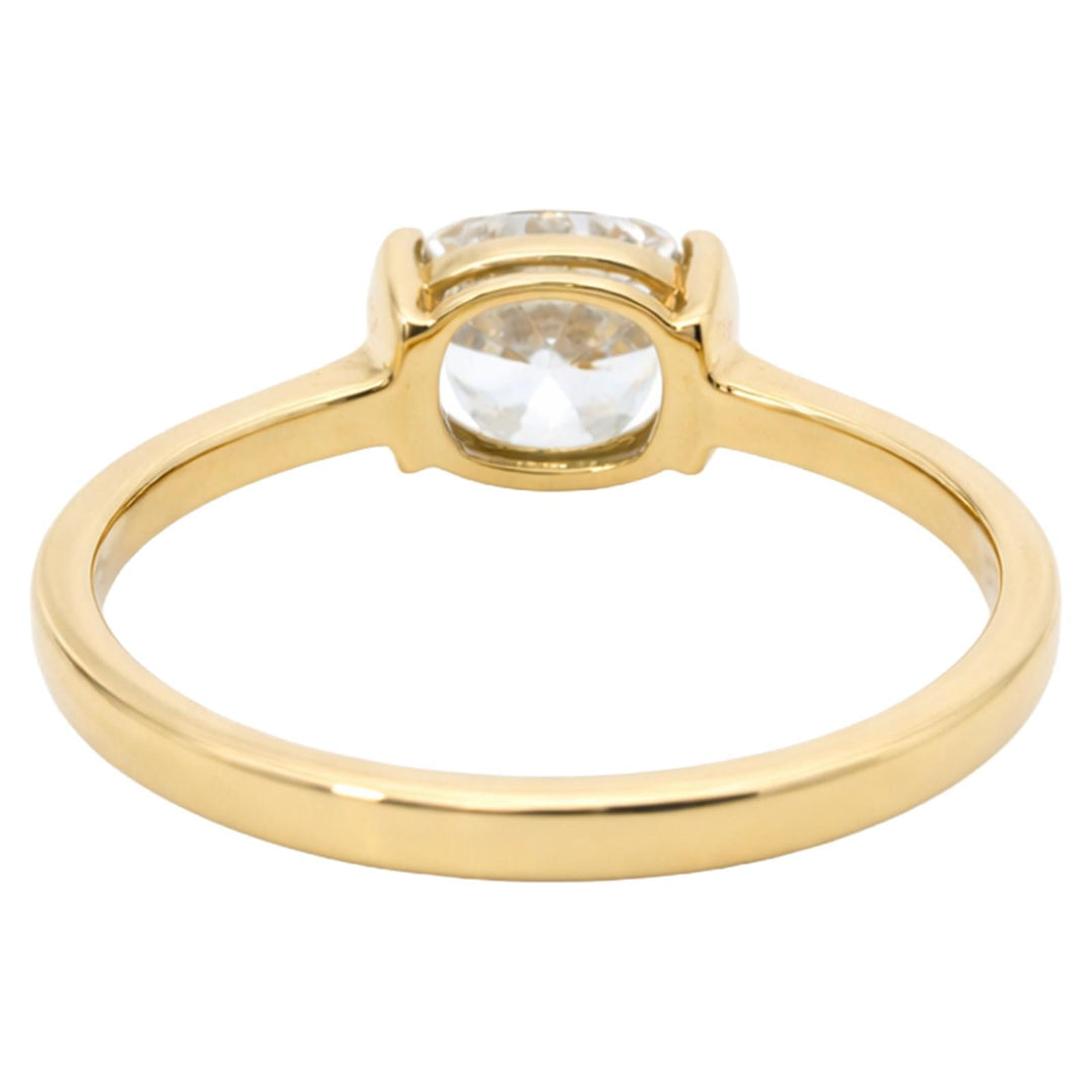 Cushion Cut Bezel Solitaire Ring