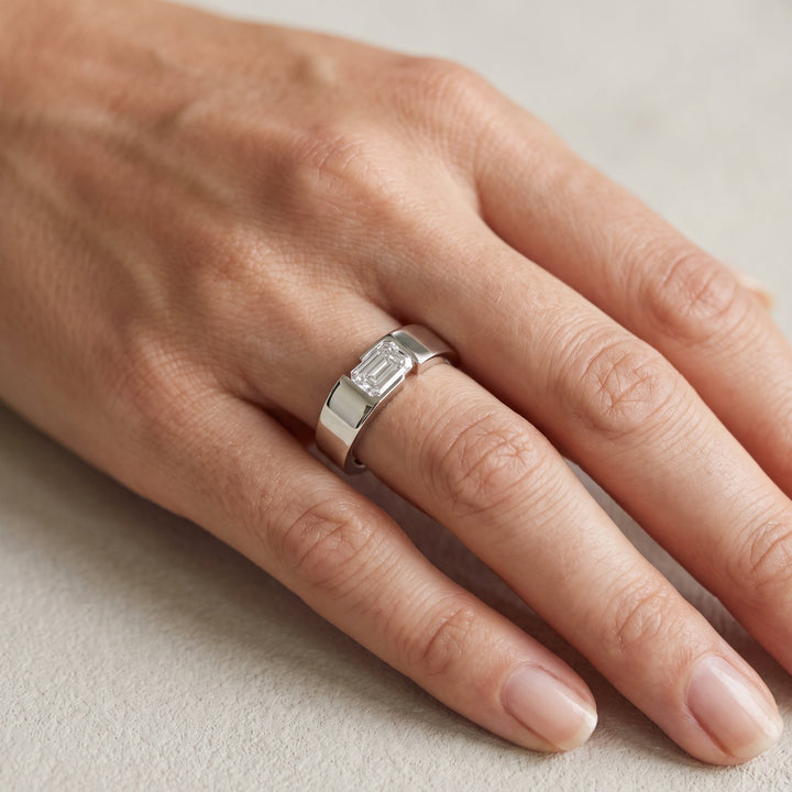Men's Emerald-Cut Lab Grown Diamond Band