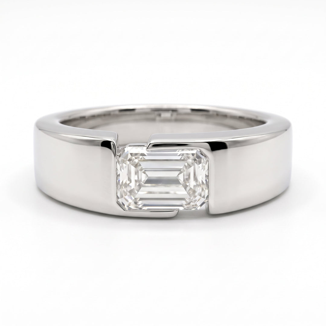 Men's Emerald-Cut Lab Grown Diamond Band